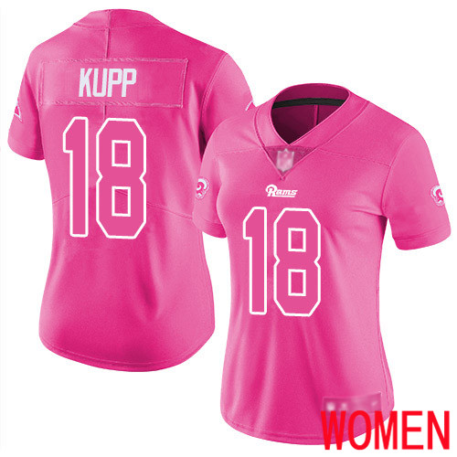 Los Angeles Rams Limited Pink Women Cooper Kupp Jersey NFL Football #18 Rush Fashion->los angeles rams->NFL Jersey